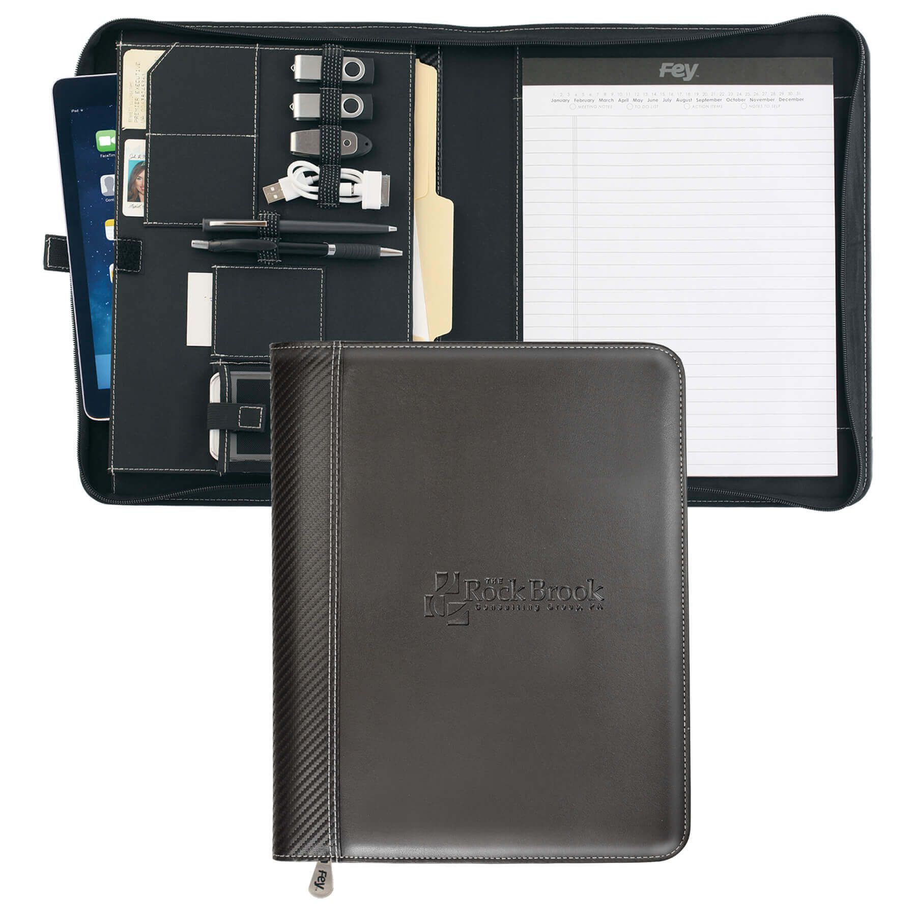 Carbon Fiber Zippered TechFolio                                       